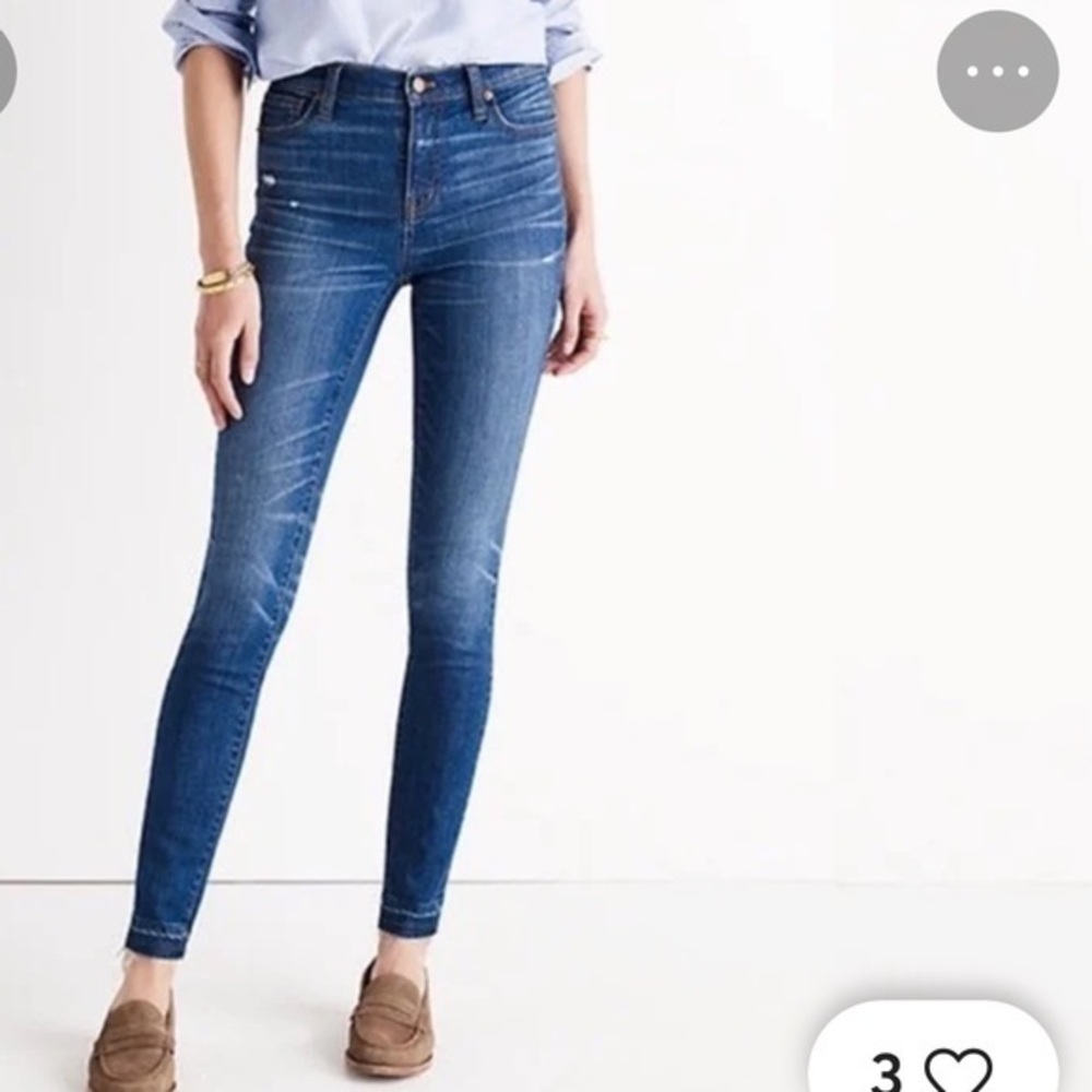 Madewell Jeans 9” High-Rise Skinny in Medium Blue Denim